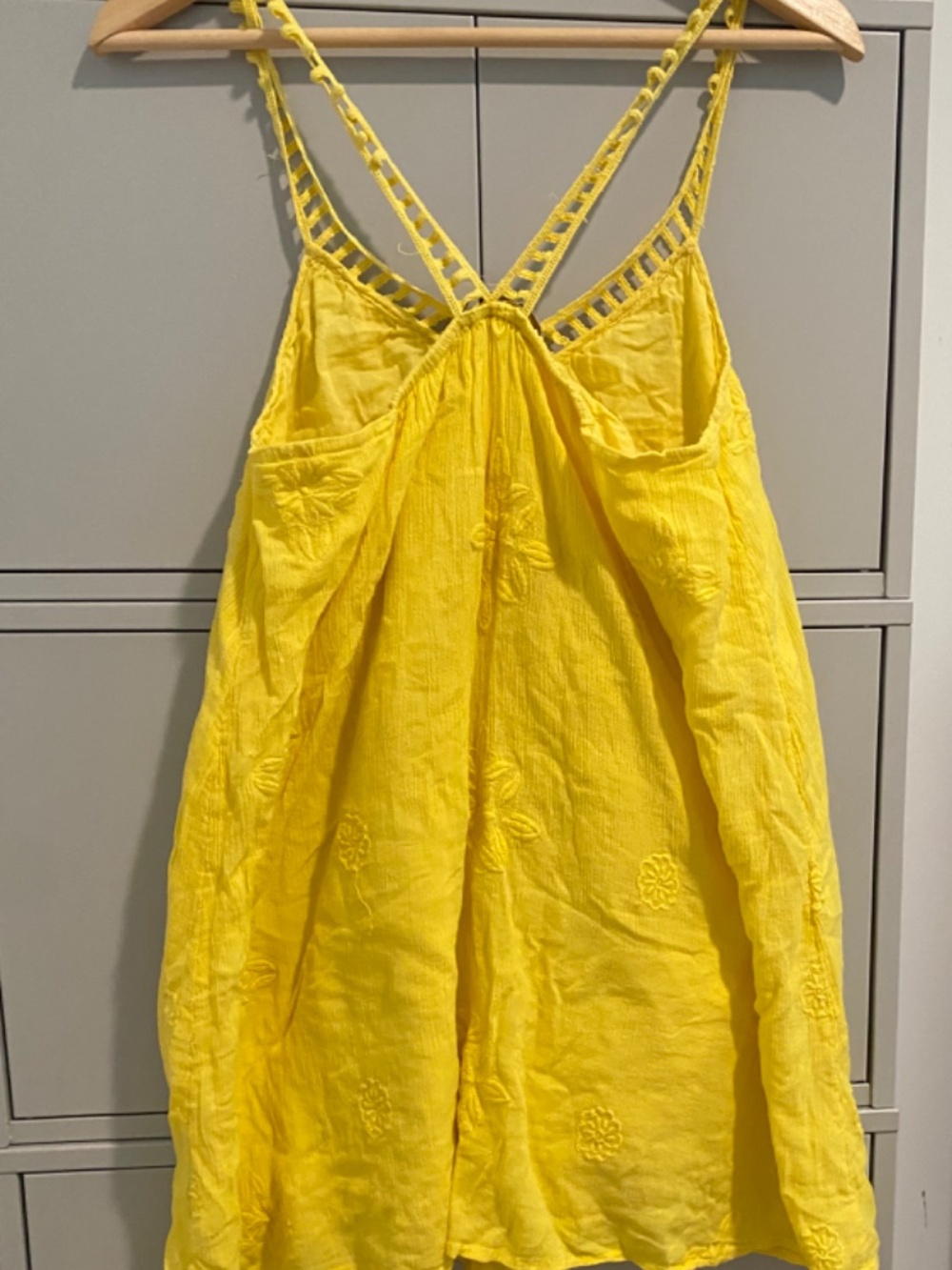 Zara Yellow Embroidered Dress - Picture 3 of 3